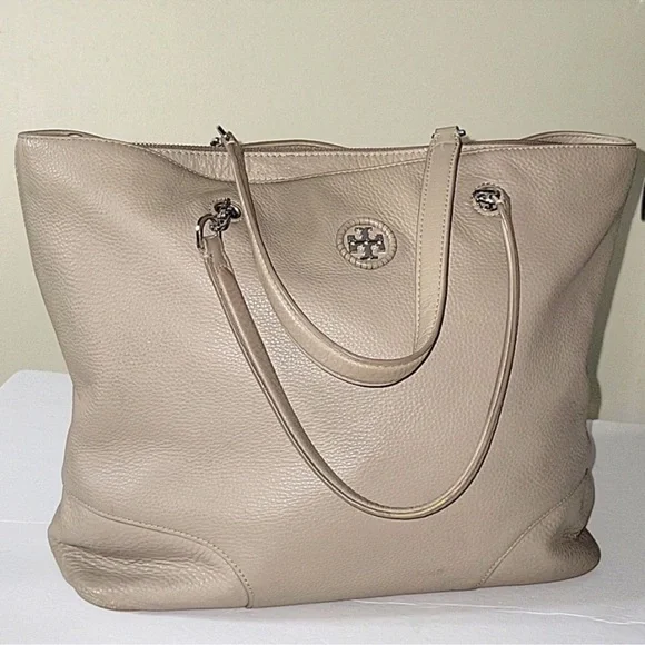 Tory Bruch tote large gray leather bag - Picture 6 of 7